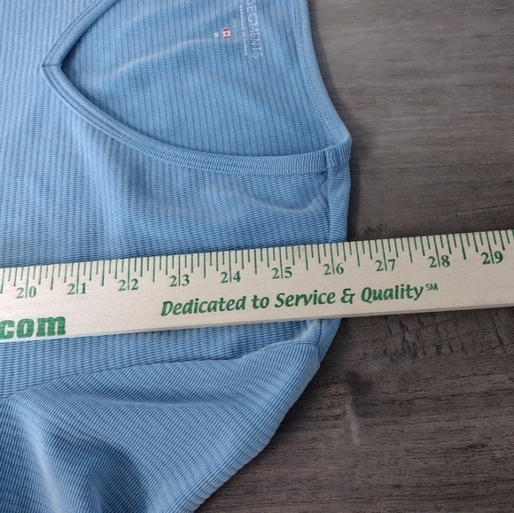 Segments textured modal tencel blend 3/4 sleeve top - Picture 9 of 12